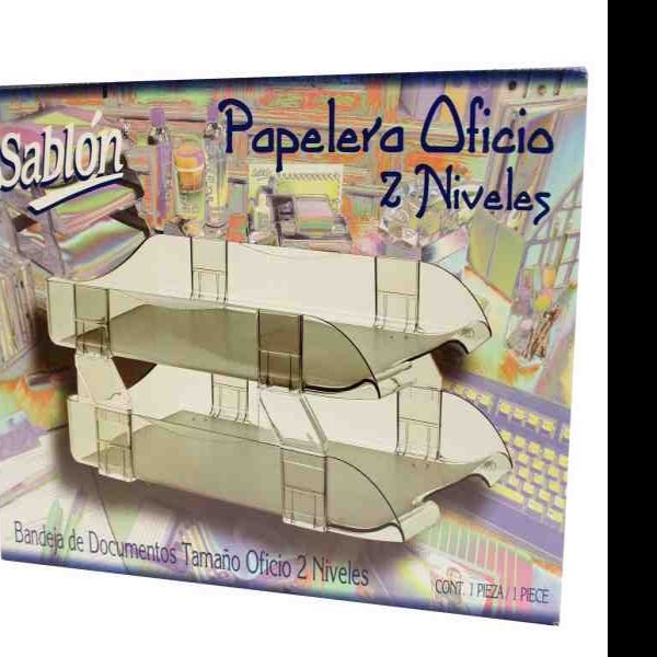 CHAROLA ACRIL. 2 NIV. OFI. LEGAL HUMO SABLON 2426 C.12